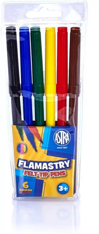 Flamastry 6 kolorów ASTRA - tantis.pl