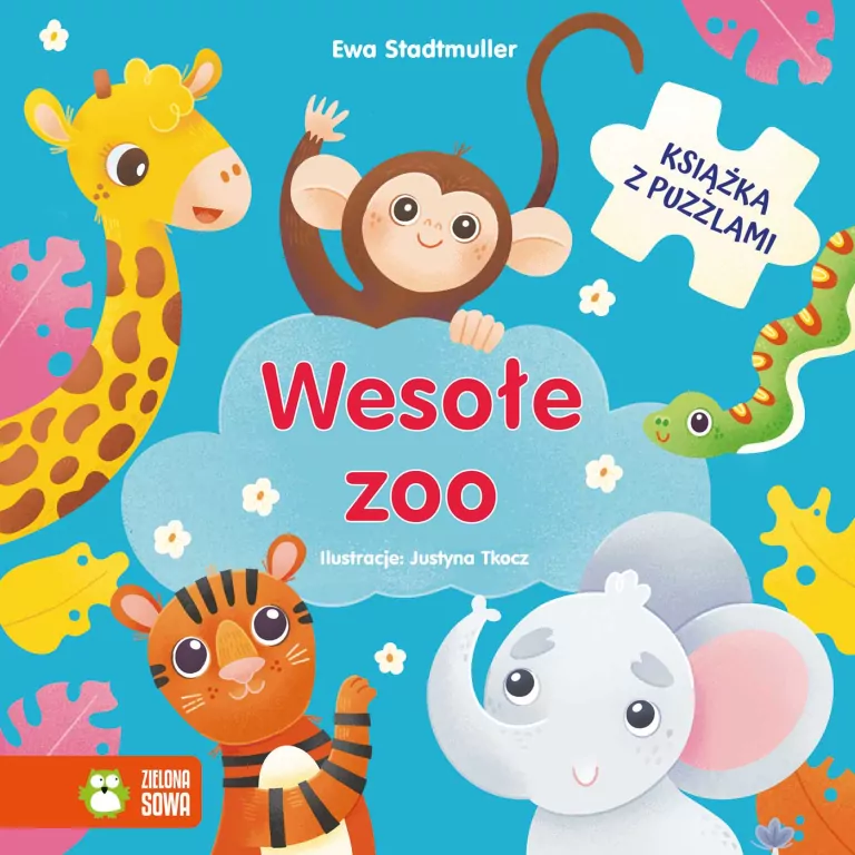 Wesołe zoo. Książka z puzzlami - tantis.pl