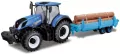 Traktor New Holland T7.315 z przyczepą i belami słomy - tantis.pl
