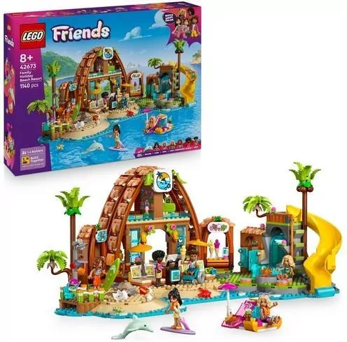 LEGO® Friends. Rodzinne wakacje na plaży 42673 - tantis.pl