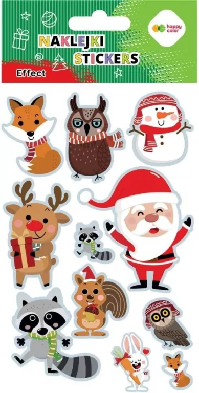 Naklejki Xmas animals 10x20cm HAPPY COLOR - tantis.pl