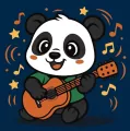Malowanie po numerach - Panda z gitarą Kids - tantis.pl