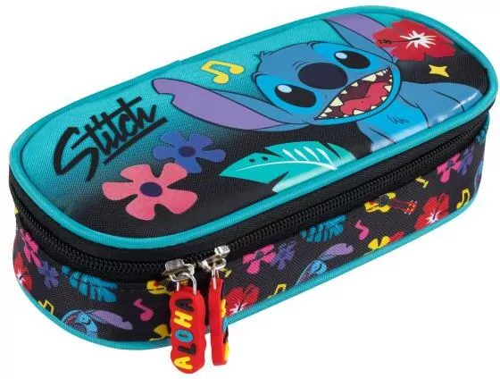 Piórnik saszetka z wewnętrzną klapką Stitch mint - tantis.pl