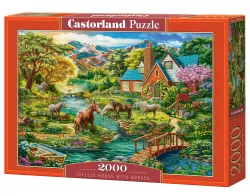 Castor. Puzzle 2000. Idyllic House with Horses