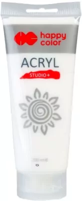 Farba akrylowa 200 ml. Biel tytanowa. Happy Color