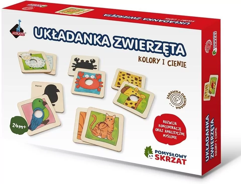 Układanka zwierzęta kolory i cienie - tantis.pl