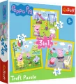 Trefl. Puzzle 3w1. Świnka Peppa. Wesoły dzień - tantis.pl