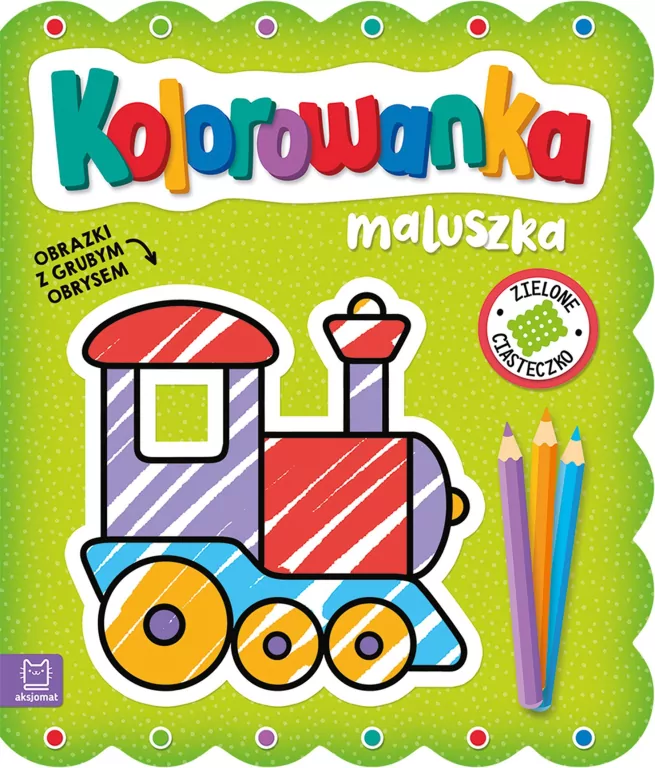 Kolorowanka maluszka. Zielone ciasteczko - tantis.pl