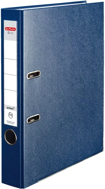 Segregator A4 5cm PP niebieski Q file - tantis.pl