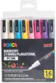 Markery z farbą plakatową 16 kolorów Posca - tantis.pl
