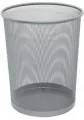 Kosz na śmieci Office Set metalowy, srebrny 19l. - tantis.pl
