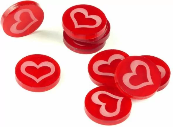 Crafters: Znaczniki akrylowe - Czerwone - Serce (10) - tantis.pl