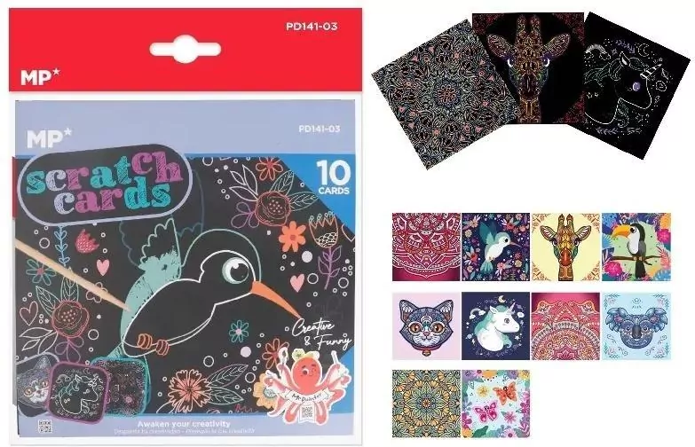 Zdrapywanka zwierzaki i mandal 10 arkuszy MIX - tantis.pl