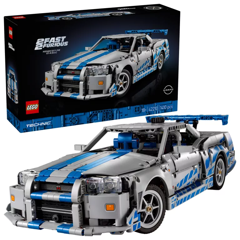 LEGO® Technic. Samochód Nissan Skyline GT-R (R34) z filmu Za szybcy, za wściekli 42210 - tantis.pl