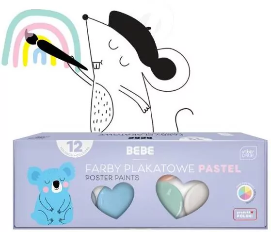 Farby plakatowe 20ml Pastel 12 kolorów - tantis.pl