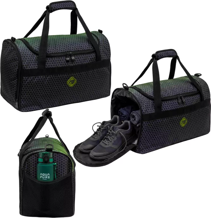 Torba sportowa Hexagon Green Ombre ASTRA - tantis.pl