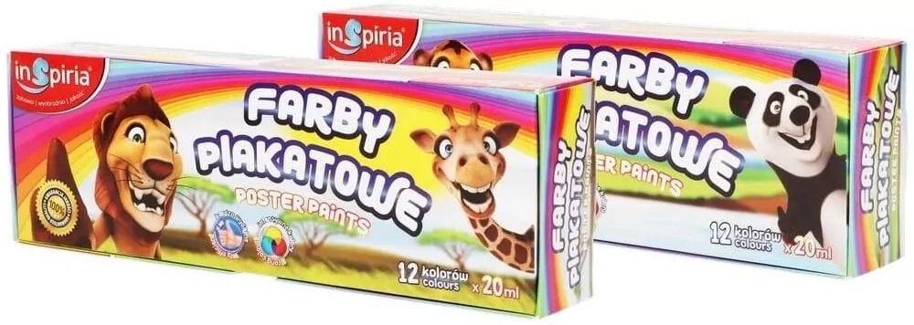 Farby plakatowe 6 kolorów 20ml - tantis.pl