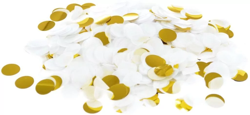 Konfetti złoto-białe - tantis.pl