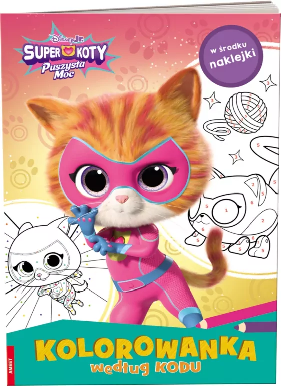 Disney SuperKoty. Kolorowanka według kodu - tantis.pl