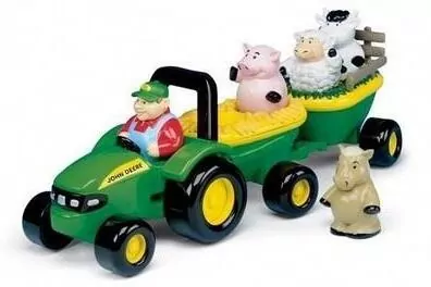 John Deere traktor grający ze zwierzątkami TOMY