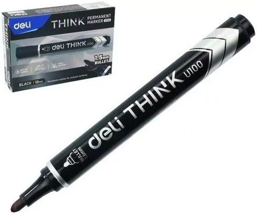 Marker permanentny okrągły 1,5mm czarny - tantis.pl