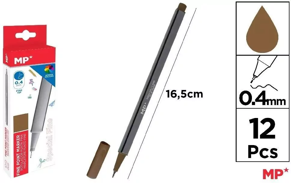 Cienkopis 0.4mm brązowy - tantis.pl