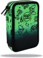 Piórnik podwójny z wyposażeniem Coolpack Jumper 2 Game Over Gradient Green - tantis.pl