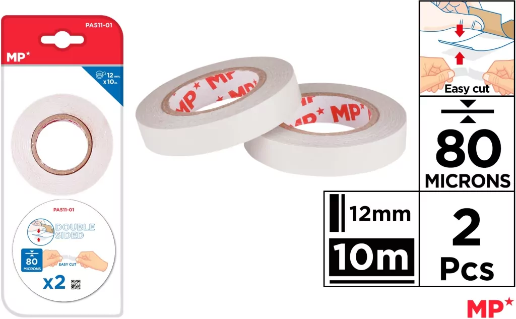 Taśma dwustronna 12mmx10m - tantis.pl