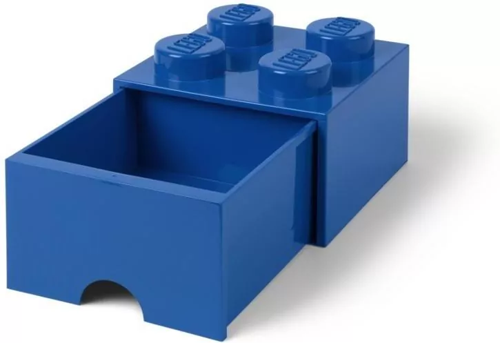 LEGO(R) pojemnik klocek z szufladą czwórka niebieski - tantis.pl