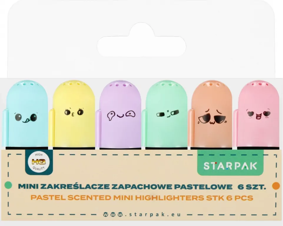 Mini zakreślacz zapachowy pastel, 6 kolorów - tantis.pl