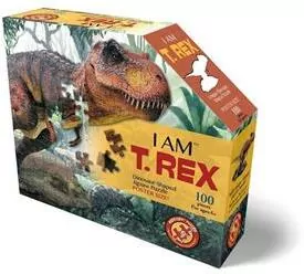 Puzzle konturowe 100. I am - T-Rex - tantis.pl