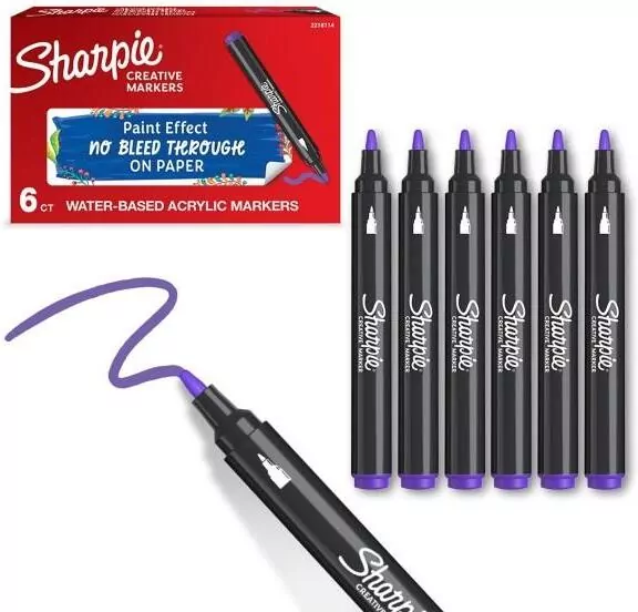 Markery akrylowe fioletowe - tantis.pl