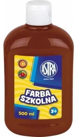 Farba szkolna. Brązowa 500ml - tantis.pl