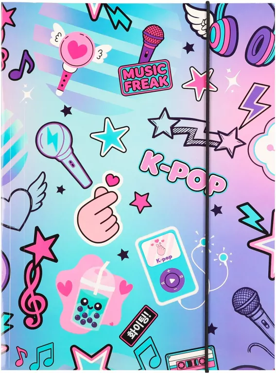 TECZKA Z GUMKA PAP A4 K-POP RAINBOW CP 1/12/120 - tantis.pl