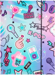 TECZKA Z GUMKA PAP A4 K-POP RAINBOW CP 1/12/120