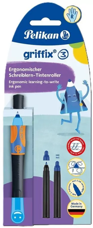 Pióro kulkowe Griffix Neon Black dla praworęcznych - tantis.pl