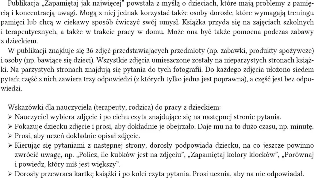 Zapamiętaj jak najwięcej. Poziom łatwy . Wydanie 2023 - tantis.pl