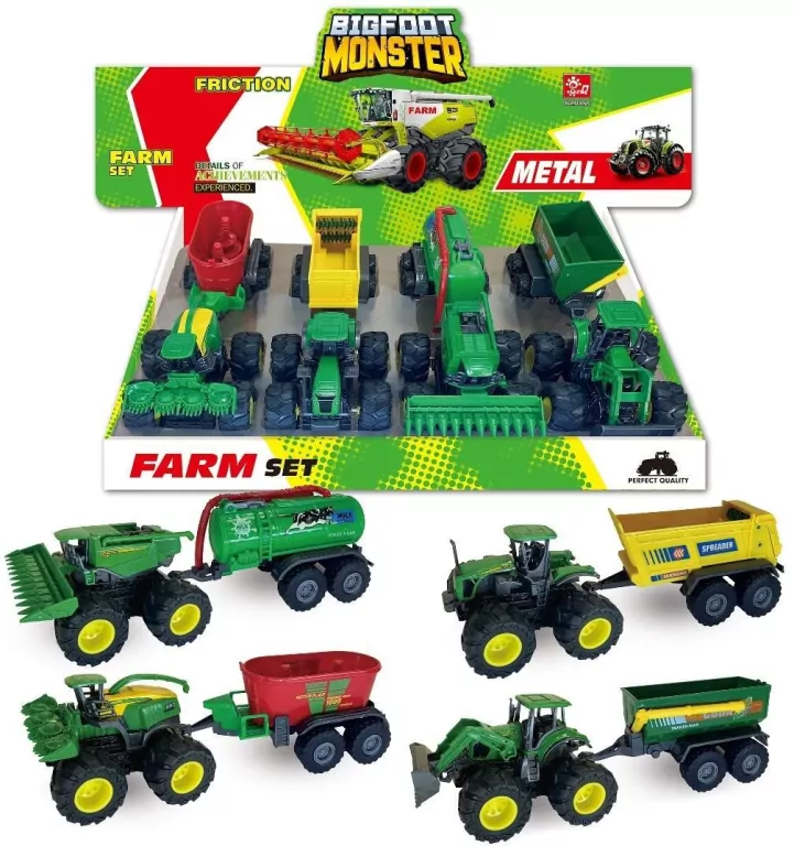 Pojazd rolniczy metal traktor przyczepa MIX - tantis.pl