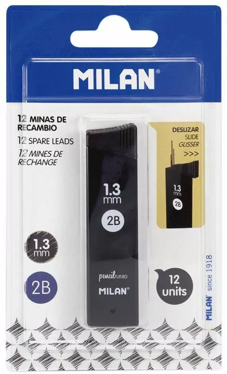 Grafit do ołówka 2B 1,3mm MILAN - tantis.pl