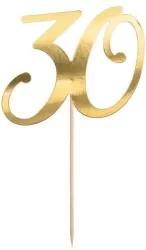 Topper na tort 30 złoty 20.5cm