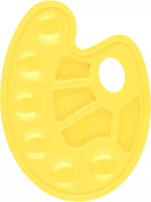 Plastikowa paleta do farb pastel żółty - tantis.pl