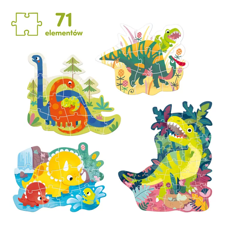 CzuCzu. Puzzle progresywne. 71 Dinozaury - tantis.pl