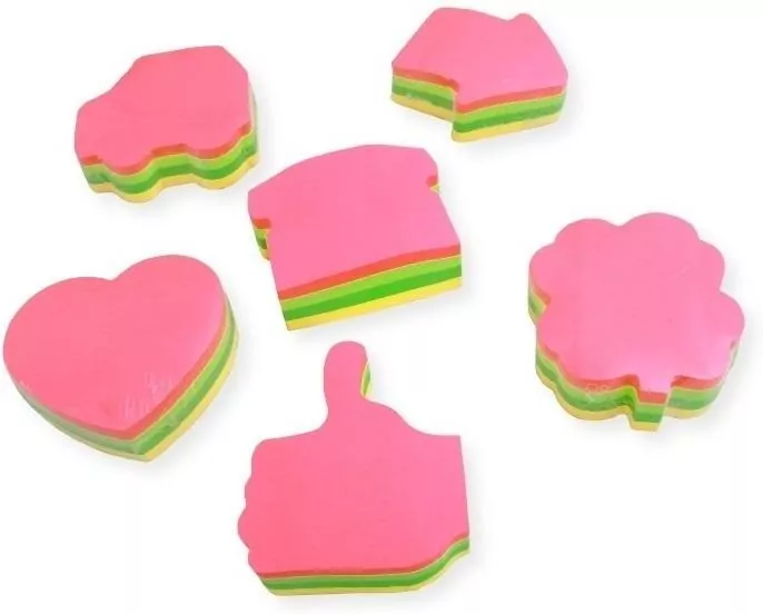 Kostka samoprzylepna fluo 225K kształty MIX - tantis.pl