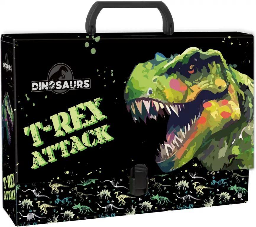 Teczka z rączką gruba Dinozaur 20 DERFORM - tantis.pl