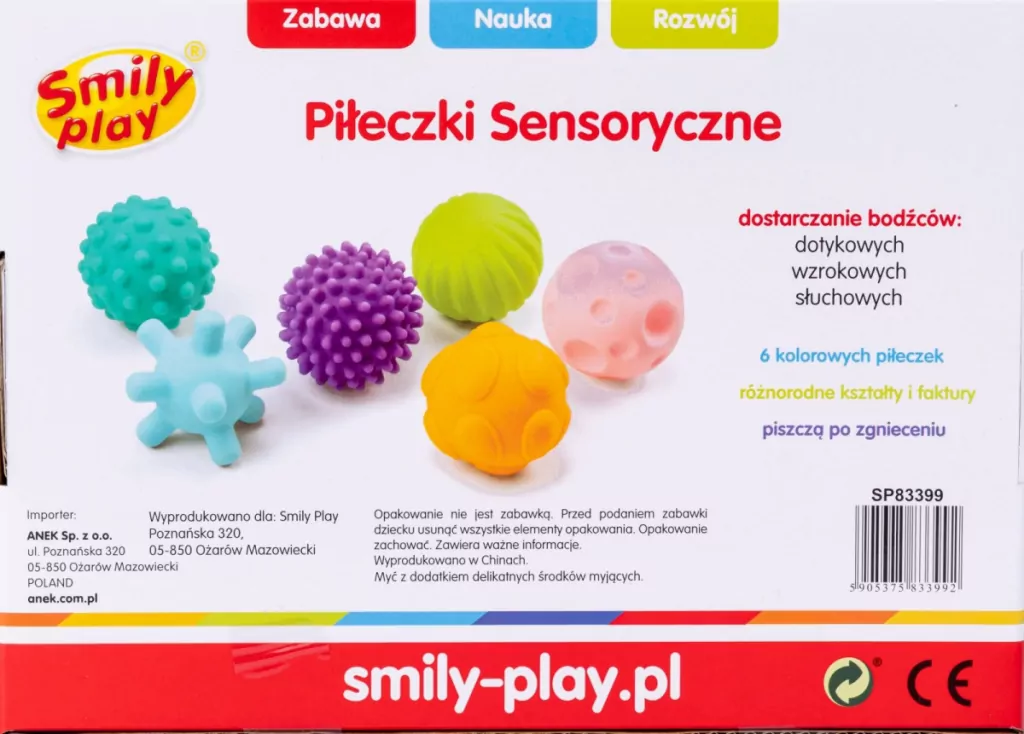 Piłeczki sensoryczne. Zabawka. Smily Play - tantis.pl