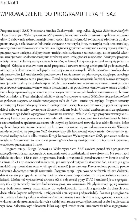 Kompletny program terapii SAZ od 4 do7 lat + CD - tantis.pl