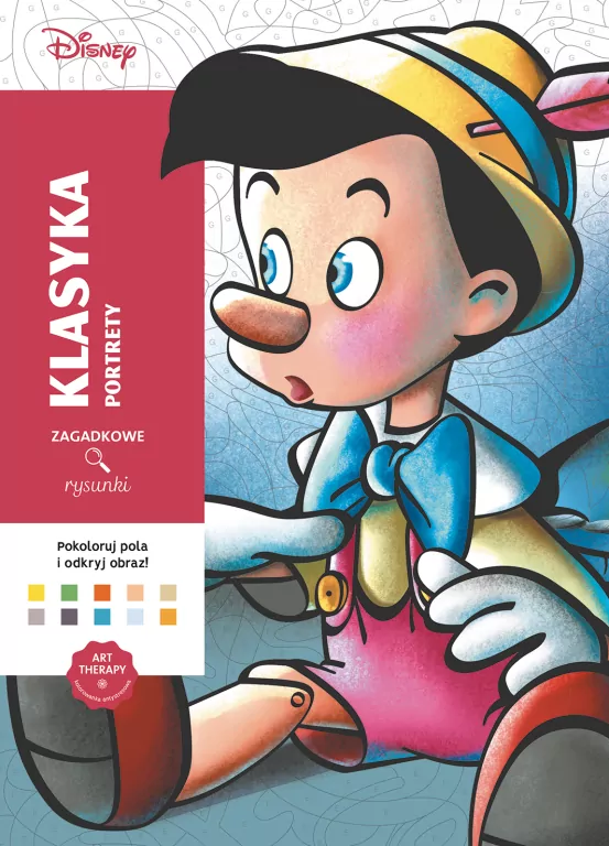 Portrety. Disney. Klasyka. Zagadkowe rysunki. Kolorowanka antystresowa. Art therapy - tantis.pl