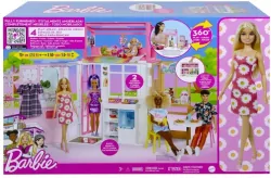 Barbie Kompaktowy domek + lalka