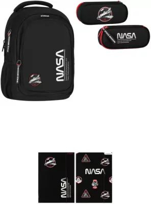 Pakiet NASA: Plecak / piórnik saszetka / GRATIS Teczka z gumką