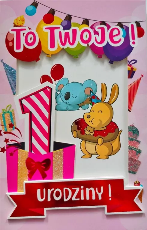 Karnet. Roczek dziewczynka - tantis.pl